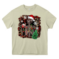 Mossy Skeleton with coffee cup Christmas Heavy Core Tee - NancyCooperArtShop