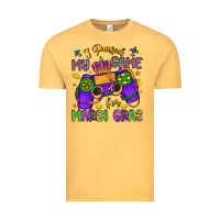Vintage Mustard i paused my game for mardi gras Vintage Tee - LillyAllenDesigns
