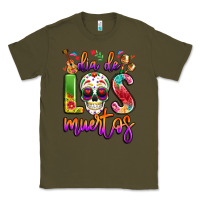 Army Green dia de los muertos Classic Tee - LillyAllenDesigns