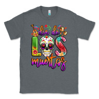 Charcoal Heather dia de los muertos Classic Tee - LillyAllenDesigns