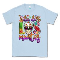 Dusty Blue dia de los muertos Classic Tee - LillyAllenDesigns