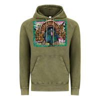 Vintage Olive thanksgiving turkey with background Vintage Hoodie - RanaPortraitStore