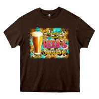 Chocolate Brown beer and sunshine Heavy Core Tee - Jasminsmagicworld