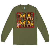 Army Green softball mama Long Sleeve Tee - Jasminsmagicworld