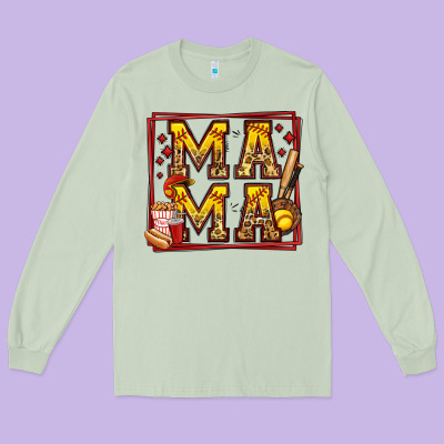 Softball Mama Long Sleeve Tee Designed By Jasminsmagicworld