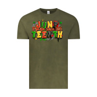 Vintage Olive juneteenth free ish since 1865 Vintage Tee - LillyAllenDesigns