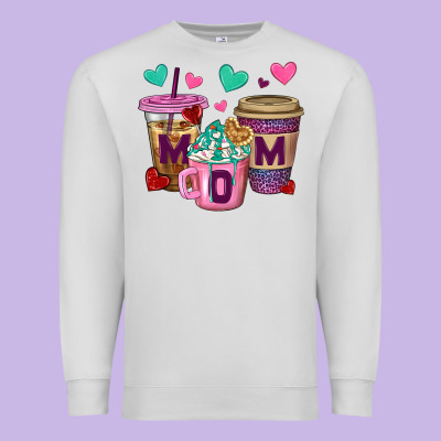 Western Mom Coffee Cups Premium Sweatshirt Designed By Bundleandbundleshop