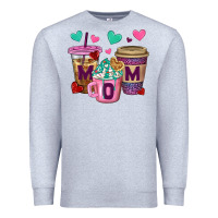 Heather Grey Western Mom Coffee Cups Premium Sweatshirt - BundleAndBundleShop