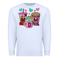 White Western Mom Coffee Cups Premium Sweatshirt - BundleAndBundleShop