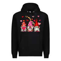Black valentine's day gnomes Premium Hoodie - OliviaCreatesArt