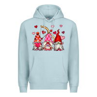 Blue Mist valentine's day gnomes Premium Hoodie - OliviaCreatesArt