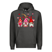 Charcoal Heather valentine's day gnomes Premium Hoodie - OliviaCreatesArt