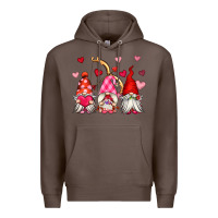 Coffee valentine's day gnomes Premium Hoodie - OliviaCreatesArt