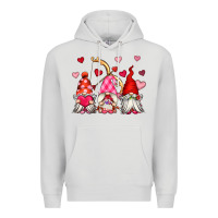 Dove Grey valentine's day gnomes Premium Hoodie - OliviaCreatesArt