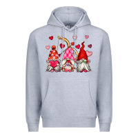 Heather Grey valentine's day gnomes Premium Hoodie - OliviaCreatesArt