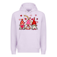 Lilac valentine's day gnomes Premium Hoodie - OliviaCreatesArt