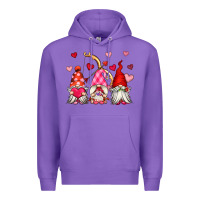 Purple valentine's day gnomes Premium Hoodie - OliviaCreatesArt