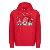 Red valentine's day gnomes Premium Hoodie - OliviaCreatesArt