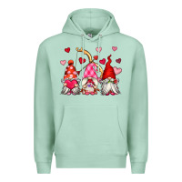 Seafoam valentine's day gnomes Premium Hoodie - OliviaCreatesArt