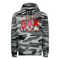 Slate Camo valentine's day gnomes Premium Hoodie - OliviaCreatesArt