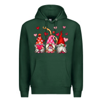 Sports Green valentine's day gnomes Premium Hoodie - OliviaCreatesArt