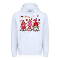 White valentine's day gnomes Premium Hoodie - OliviaCreatesArt