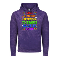 Cloud Purple love respect freedom tolerance equality pride Vintage Hoodie - LillyAllenDesigns