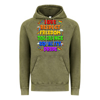 Love Respect Freedom Tolerance Equality Pride Vintage Hoodie | Teevron