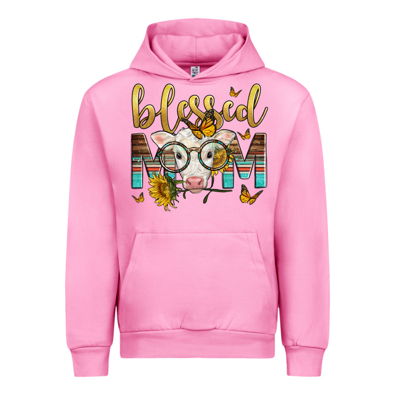 Western Blessed Mom Baby Calf Mother's Day Urban Hoodie by LillyAllenDesigns | Teevron