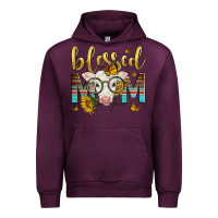 Mauve Wine Western Blessed Mom Baby Calf Mother's Day Urban Hoodie - LillyAllenDesigns