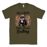 Army Green life is better with a french bulldog Classic Tee - JahusDesignShop