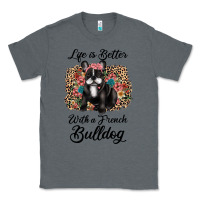 Charcoal Heather life is better with a french bulldog Classic Tee - JahusDesignShop