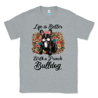 Heather Grey life is better with a french bulldog Classic Tee - JahusDesignShop