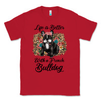 Red life is better with a french bulldog Classic Tee - JahusDesignShop