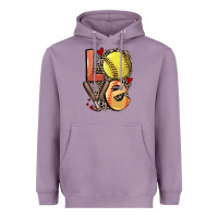 Lavender love softball Heavyweight Hoodie - FaDigitalArtStudio