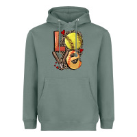 Sage love softball Heavyweight Hoodie - FaDigitalArtStudio