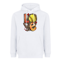 White love softball Heavyweight Hoodie - FaDigitalArtStudio