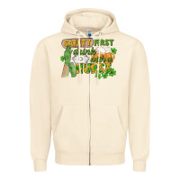 Sandshell Safety first drink with a Nurse St. Patrick's Day Zipper Hoodie - CowGirlArtShop
