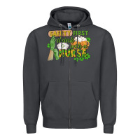 Smoke Safety first drink with a Nurse St. Patrick's Day Zipper Hoodie - CowGirlArtShop