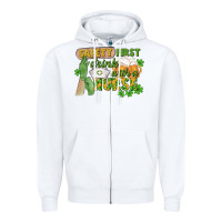 White Safety first drink with a Nurse St. Patrick's Day Zipper Hoodie - CowGirlArtShop