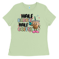 Matcha half baddie half coffee Ladies Tee - MaliasSmallBusiness