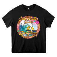 Black salt water heals everything Heavy Core Tee - Jasminsmagicworld
