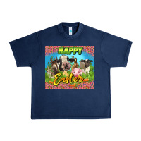 Navy Happy Easter Farm Animals 20oz skinny Urban Heavy Tee - LillyAllenDesigns