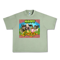 Oil Green Happy Easter Farm Animals 20oz skinny Urban Heavy Tee - LillyAllenDesigns