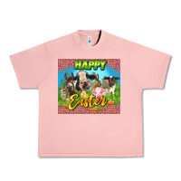 Salmon Happy Easter Farm Animals 20oz skinny Urban Heavy Tee - LillyAllenDesigns