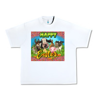 White Happy Easter Farm Animals 20oz skinny Urban Heavy Tee - LillyAllenDesigns