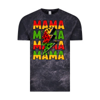 Cloud Black mama lightning bolt juneteenth Vintage Tee - LillyAllenDesigns