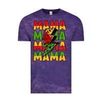 Cloud Purple mama lightning bolt juneteenth Vintage Tee - LillyAllenDesigns
