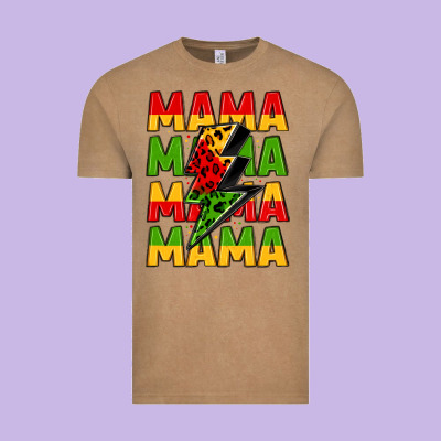 Mama Lightning Bolt Juneteenth Vintage Tee Designed By Lillyallendesigns