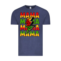 Vintage Denim mama lightning bolt juneteenth Vintage Tee - LillyAllenDesigns
